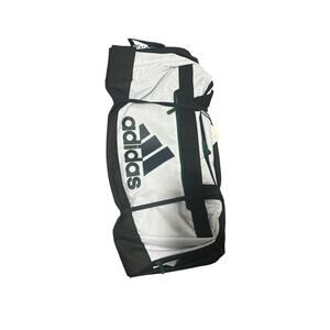 NWT Adidas Small Duffel Gym Bag - Charcoal Grey with Green Overlay Logo